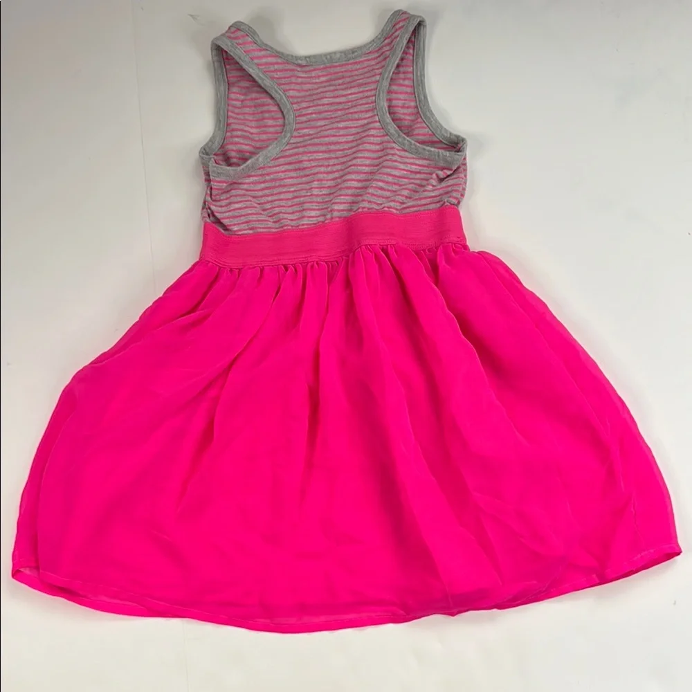 The Children's Place Girls’ Pink and Gray‎ Striped Casual Dress Size Small 5/6 - Picture 4 of 4